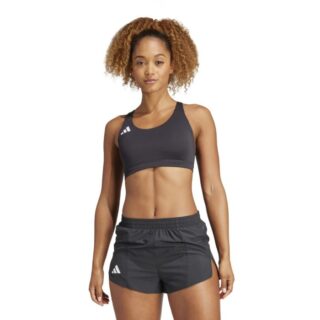 adidas Adizero Sport-BH für Damen, mittlere Unterstützung, Größe L, Schwarz