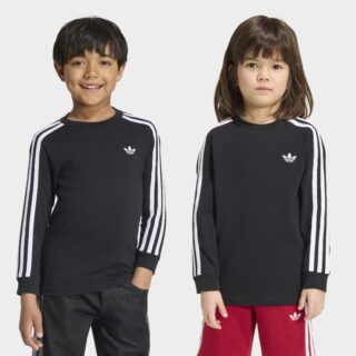 adidas Originals Langarmshirt "3-STREIFEN LONGSLEEVE" für Kinder, sportlicher Stil, ohne Verschluss, aus Baumwolle
