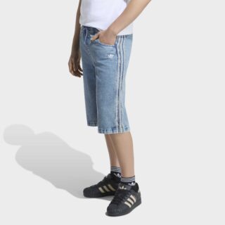 adidas Originals Shorts "LOCKERE DENIM-JORTS" für Kinder, mit Gummizug, normal-weite Bermudas-Passform