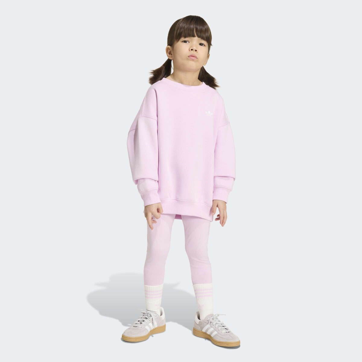 adidas Originals Trainingsanzug "OVERSIZE SET RUNDHALSAUSSCHNITT LEGGINGS" 2 für Kinder, 2-teilig, aus Baumwolle und Polyester