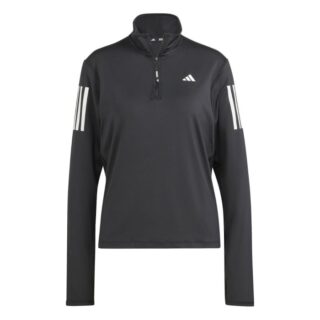 adidas Own The Run Damen Halbzip-Thermo-Laufjacke Schwarz für kühle Wetterbedingungen beim Laufen und Training