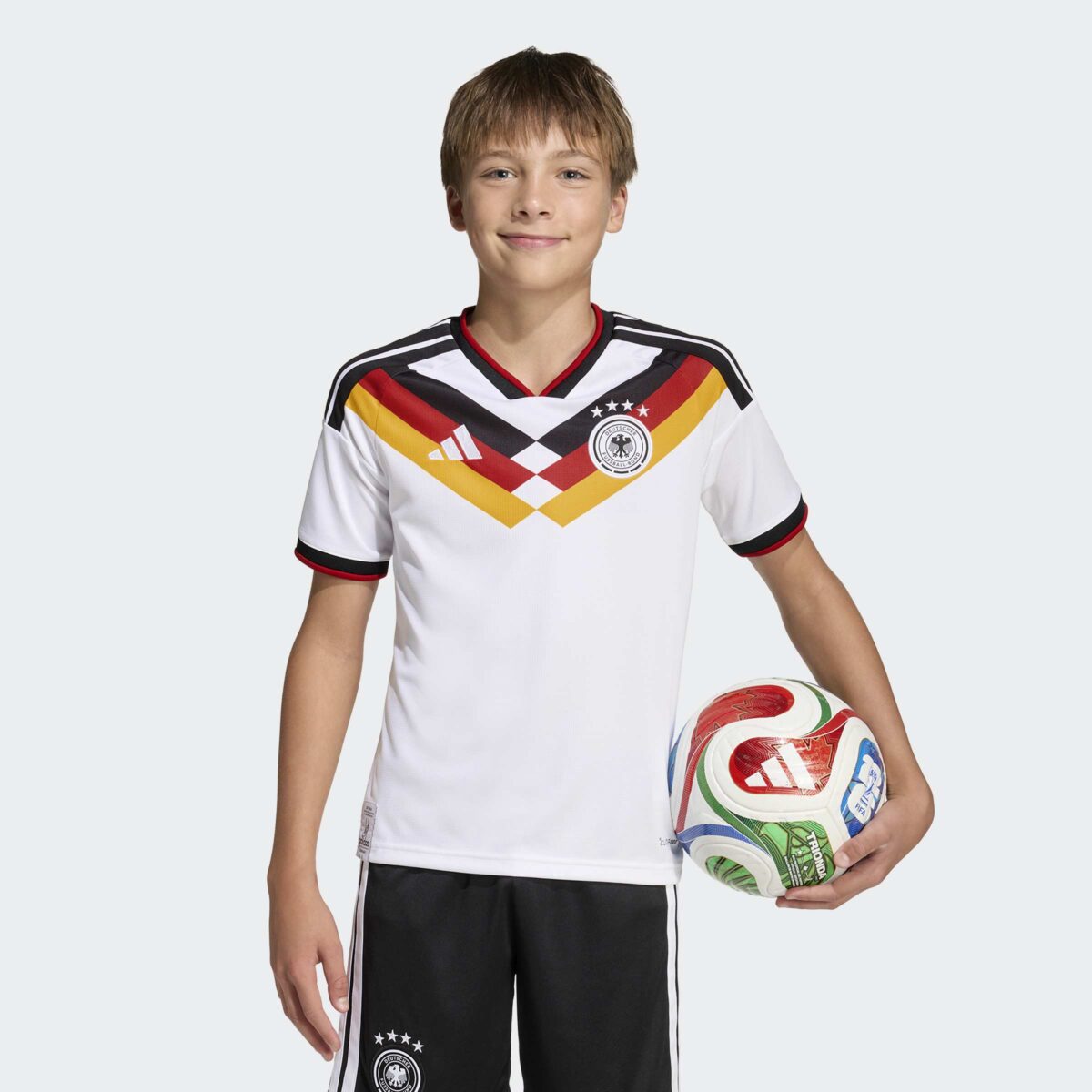 adidas Performance Fußballtrikot "DEUTSCHLAND 26 KIDS HEIMTRIKOT" für Kinder, mit Rundhalsausschnitt, ohne Verschluss