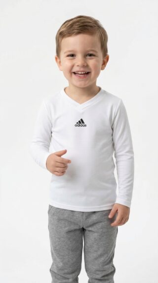 adidas Performance Langarmshirt "TEAM BASE LONGSLEEVE" für Kinder, mit V-Ausschnitt, ohne Verschluss, normale Länge