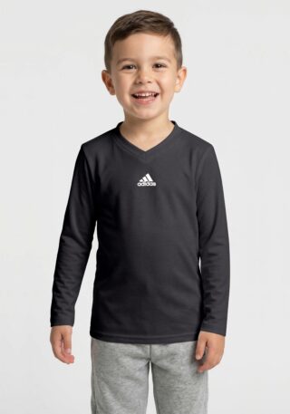 adidas Performance Langarmshirt "TEAM BASE LONGSLEEVE" für Kinder, mit V-Ausschnitt, ohne Verschluss, normale Länge