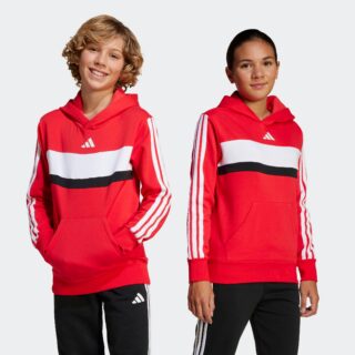 adidas Sportswear Kapuzensweatshirt "SEASONAL ESSENTIALS TIBERIO 3-STREIFEN KIDS HOODIE", mit Rundhals, ohne Verschluss, in normaler Länge
