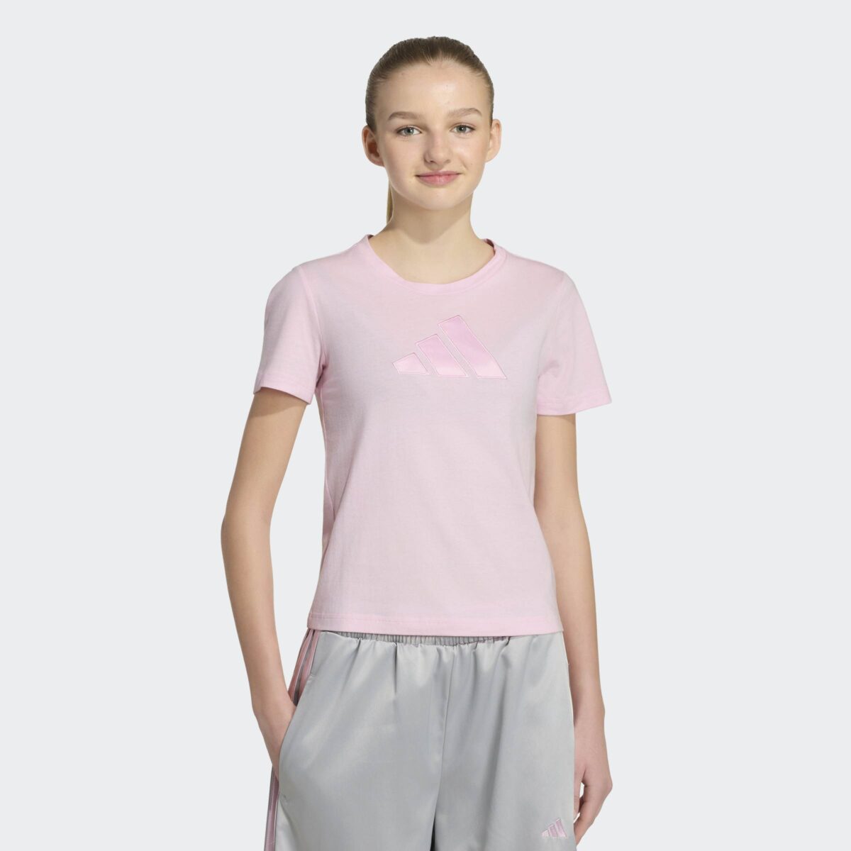 adidas Sportswear "SATIN" für Kinder, mit Rundhalsausschnitt, ohne Verschluss, aus Baumwolle