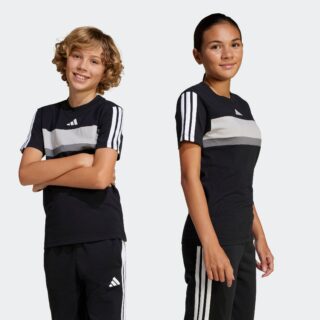 adidas Sportswear T-Shirt "SEASONAL ESSENTIALS TIBERIO 3-STREIFEN KIDS" für Kinder, mit Rundhalsausschnitt, Kurzarm, ohne Verschluss