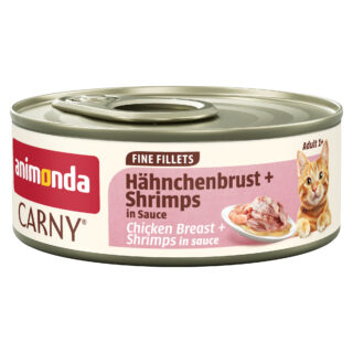 animonda Carny Adult Fine Fillets in Soße 12 x 60 g - Hühnchenbrust & Shrimps