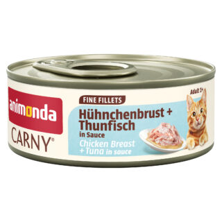 animonda Carny Adult Fine Fillets in Soße 12 x 60 g - Hühnchenbrust & Thunfisch