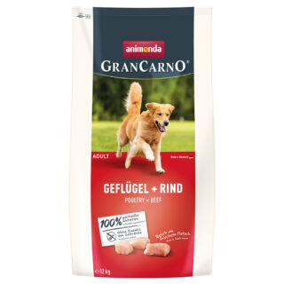 animonda GranCarno Adult Geflügel + Rind - Sparpaket: 2 x 4 kg