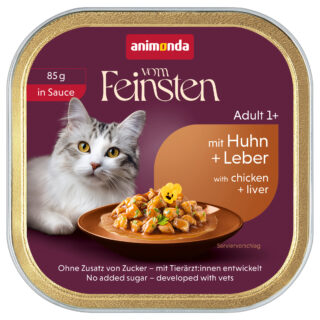 animonda vom Feinsten Adult 32 x 85 g - Huhn & Leber in Soße