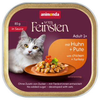animonda vom Feinsten Adult 32 x 85 g - Huhn & Pute in Soße