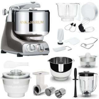 Ankarsrum Küchenmaschine Assistent Original 6230 Black Chrome Sommer-Paket