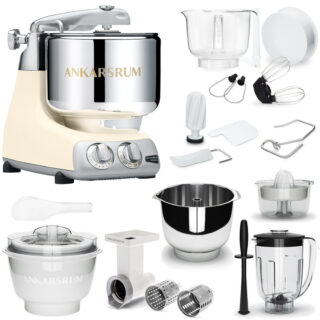 Ankarsrum Küchenmaschine Assistent Original 6230 Light Creme Sommer-Paket