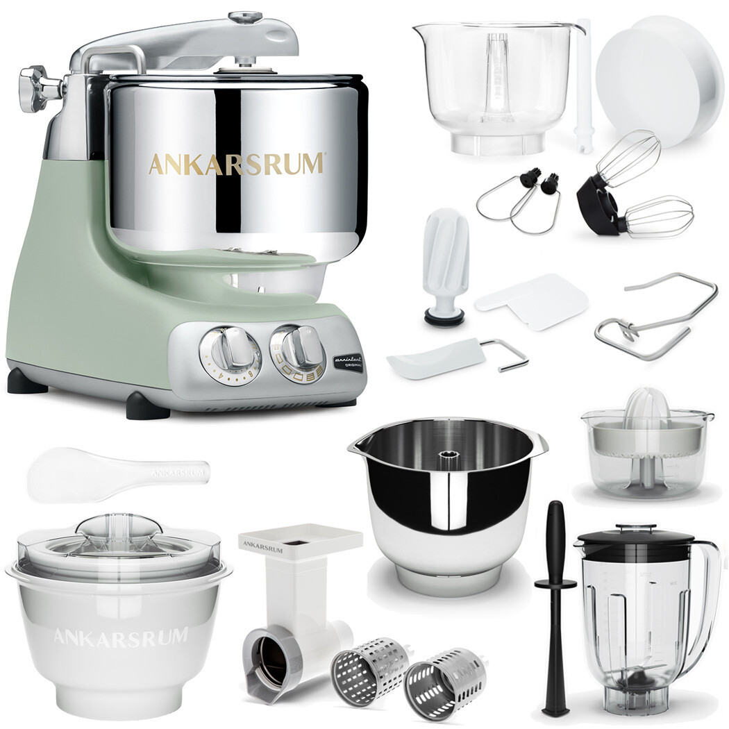 Ankarsrum Küchenmaschine Assistent Original 6230 Nordic Sage Sommer-Paket