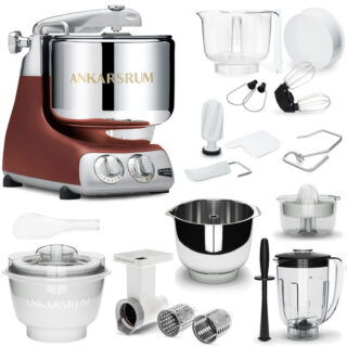 Ankarsrum Küchenmaschine Assistent Original 6230 Rustic Maroon Sommer-Paket