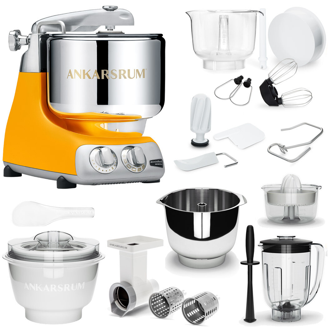 Ankarsrum Küchenmaschine Assistent Original 6230 Sunbeam Yellow Sommer-Paket