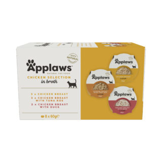 Applaws Cat Pot Probierpack 8 x 60 g - Fischauswahl