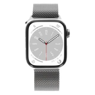 Apple Watch Series 8 GPS + Cellular 41mm Edelstahl silber Milanaise-Armband silber