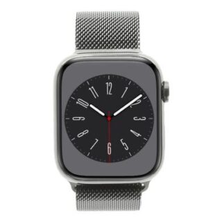 Apple Watch Series 8 GPS + Cellular 45mm Edelstahl graphit Milanaise-Armband graphit