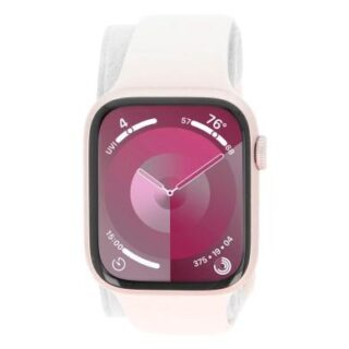 Apple Watch Series 9 GPS 41mm Aluminium rosé Sportarmband hellrosa S/M