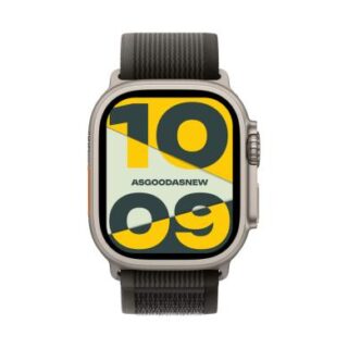Apple Watch Ultra GPS + Cellular 49mm Titan natur Trail Loop schwarz/grau M/L
