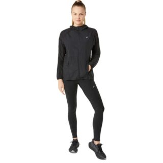 ASICS Road Packable Jacket Gr. XS Schwarz Damen