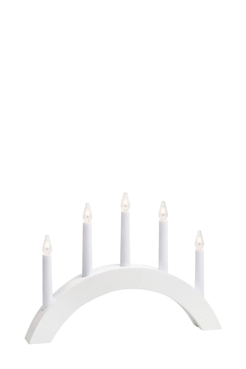Atle Adventskerzenhalter Weiß 5 Lichter