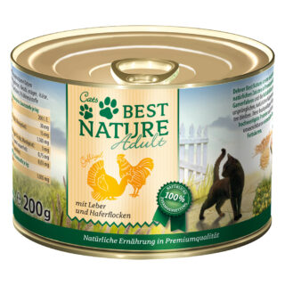 Best Nature Cat Adult 6 x 200 g - Rind, Pute & Karotten