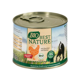 Best Nature Cats Bio Hähnchen und Zucchini - 6 x 200 g
