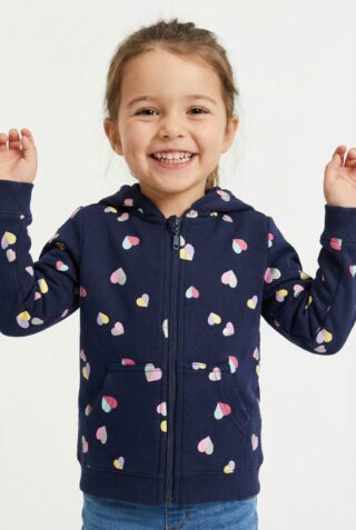 Blue Seven Kapuzensweatjacke 1 tlg. allover bedruckt