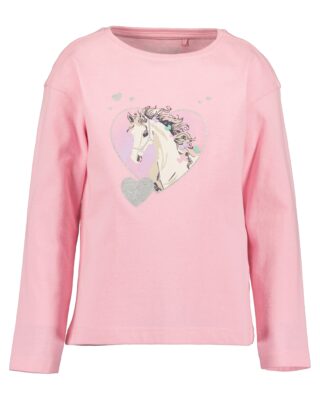 Blue Seven Langarmshirt Baumwolle, Glitzerdruck