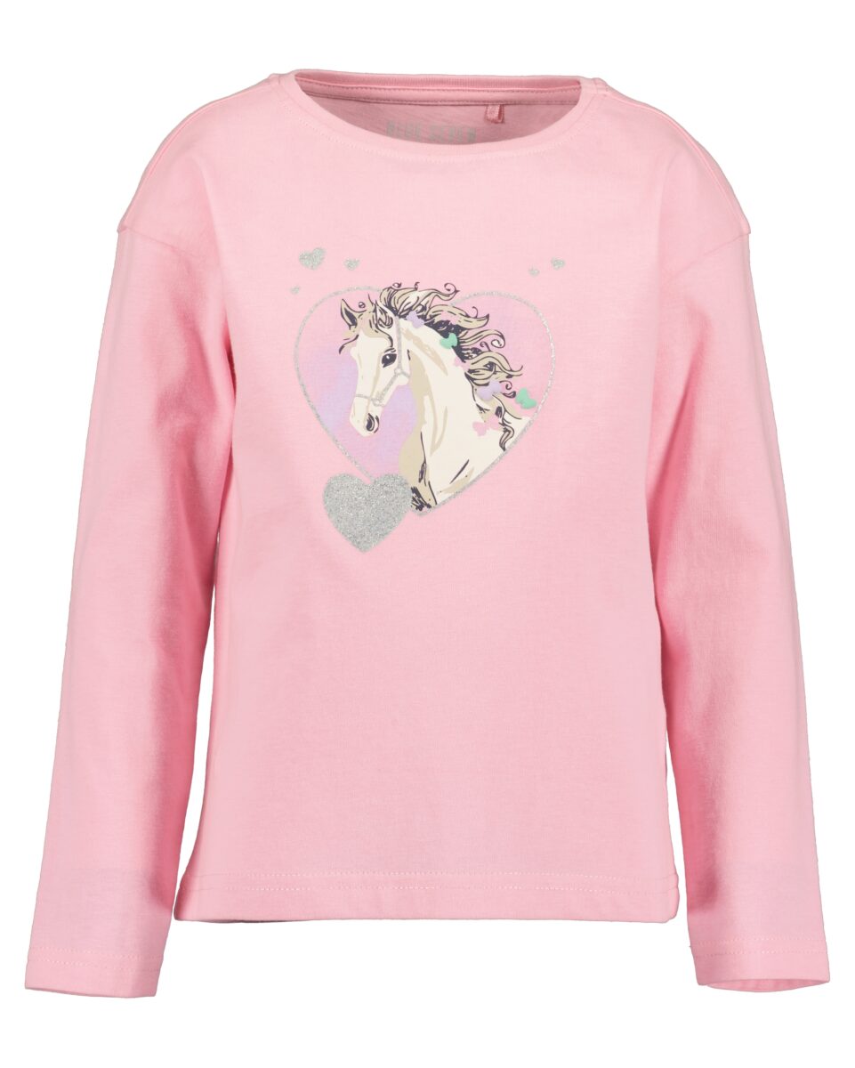Blue Seven Langarmshirt Baumwolle, Glitzerdruck