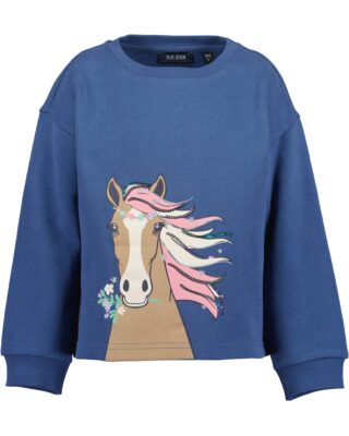 Blue Seven Sweatshirt, Baumwolle, mit Glitzerdruck und Paillettendetail