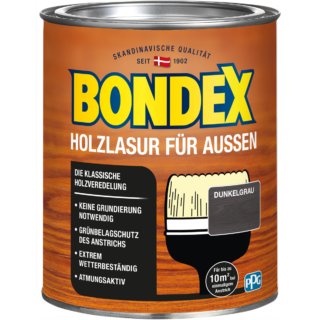 Bondex Holzlasur dunkelgrau 750 ml