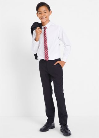 bonprix Anzug Set, 4 tlg. normal bestehend aus Hose mit verstellbarem Bund, Hemd, Sakko und Krawatte