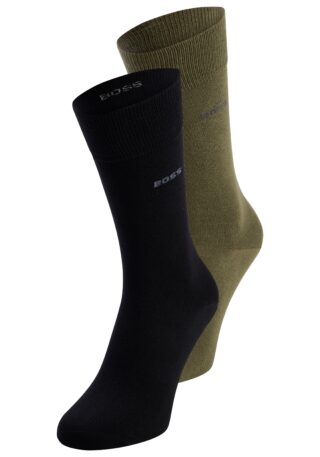 BOSS Businesssocken "2P RS Uni CC" Packung, 2er, 2 Paar tlg. mit Markenlogo