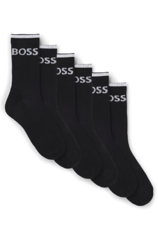 BOSS Businesssocken "6P QS Stripe CC" Packung, 6er, 6 Paar tlg. mit BOSS Schriftzug