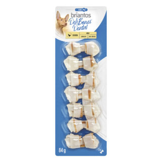 Briantos Deli Bones Dental knotted für Hunde - Sparpaket 6 x 14 cm (420 g)