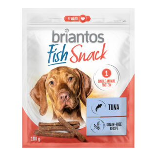 Briantos Fish Snacks, Thunfisch und Lachs für Hunde - Thunfisch (180 g)