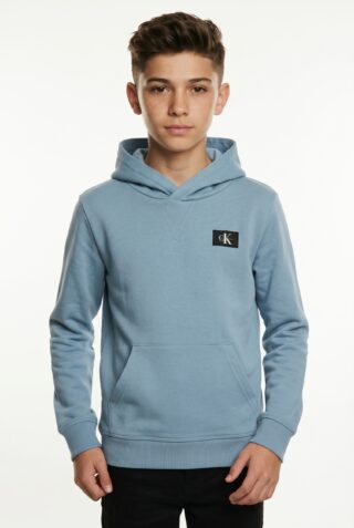 Calvin Klein Kapuzensweatshirt "TERRY CK WOVEN LABEL HOODIE", Regular fit mit Kapuze