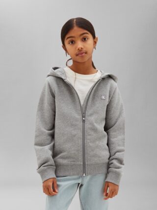 Calvin Klein Sweatjacke "MINI BADGE ZIP-THROUGH" Regular fit, Badge