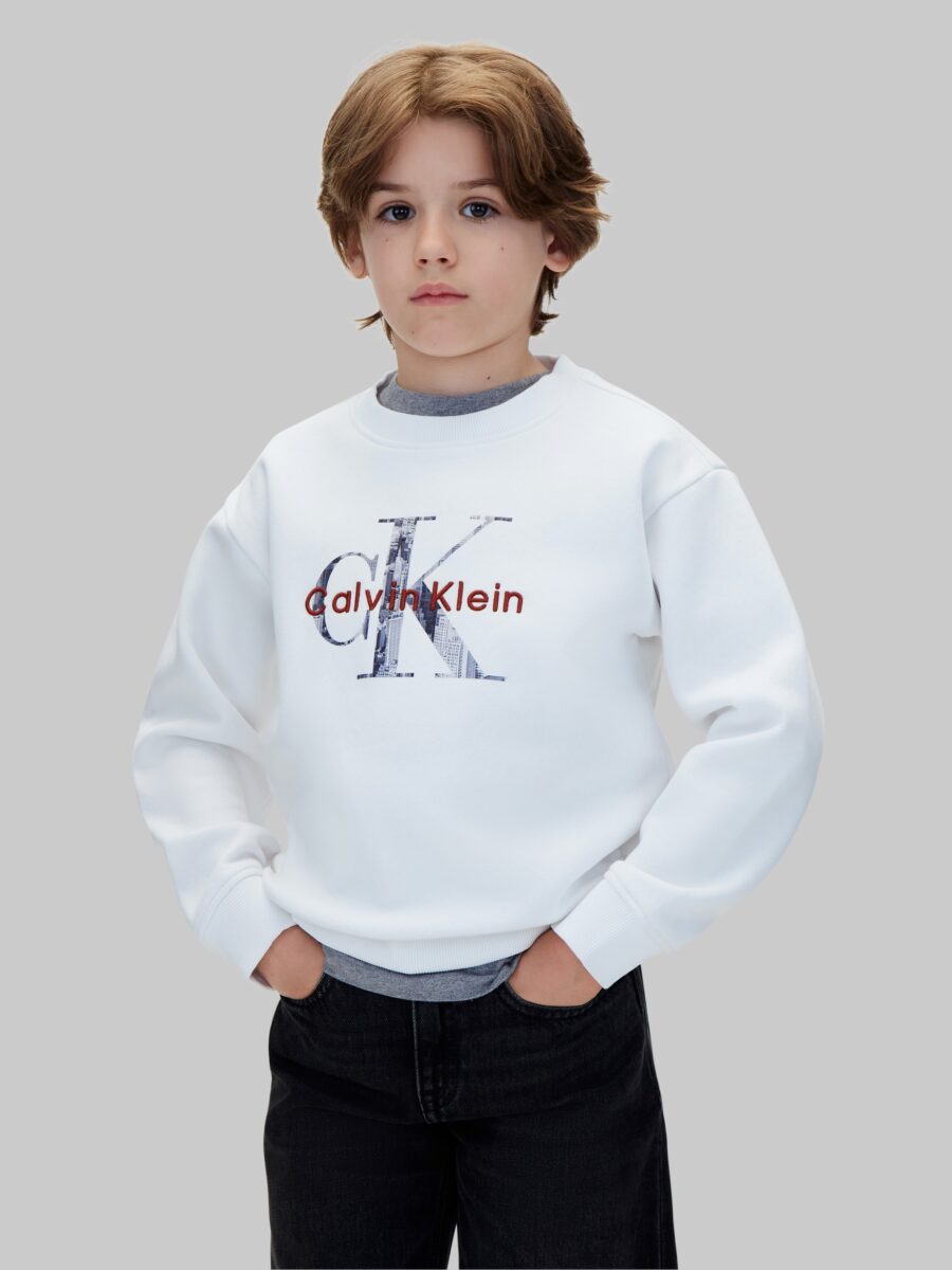 Calvin Klein Sweatshirt "FILLED MONOLOGO CN SWEATSHIRT", Regular fit mit Rundhalsausschnitt, Logoschriftzug