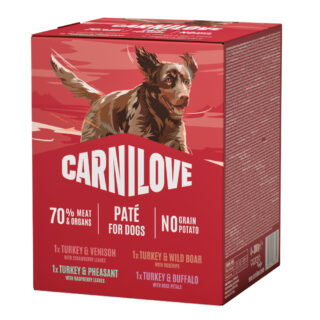Carnilove Dog in Paté Pouches 4 x 300 g - Truthahn-Mix (4 Sorten)