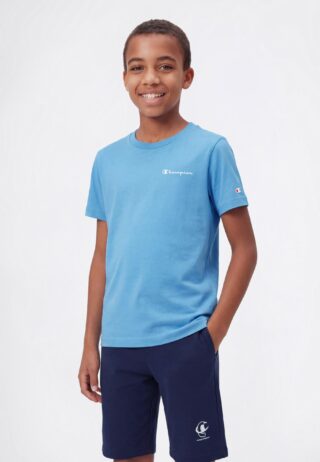 Champion "ICONS CONTRAST Crewneck T-Shirt" mit Rundhalsausschnitt, Kurzarm, aus Baumwolle, klassischer Schnitt