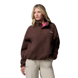 Columbia Helvetia II Cropped Half Snap Fleece Gr. L Braun Damen