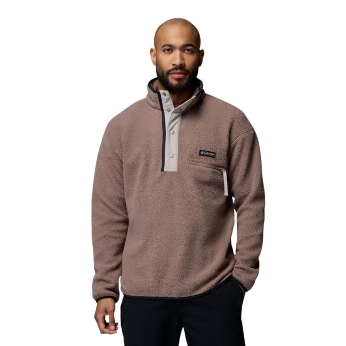 Columbia Helvetia II Half Snap Fleece Gr. M Braun Herren