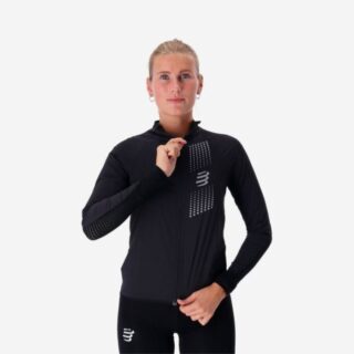 Compressport Hurricane Windjacke Damen XS - Schwarz, winddicht, leicht
