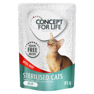 Concept for Life Sterilised Cats mit Rind getreidefrei - in Gelee - 12 x 85 g