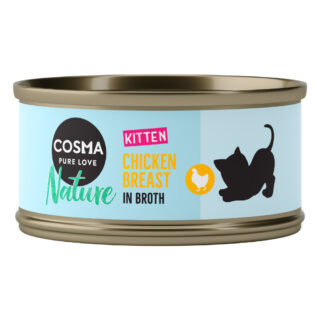 Cosma Nature Kitten Herz-Box 3 x 70 g - Mixpaket (3 Sorten)